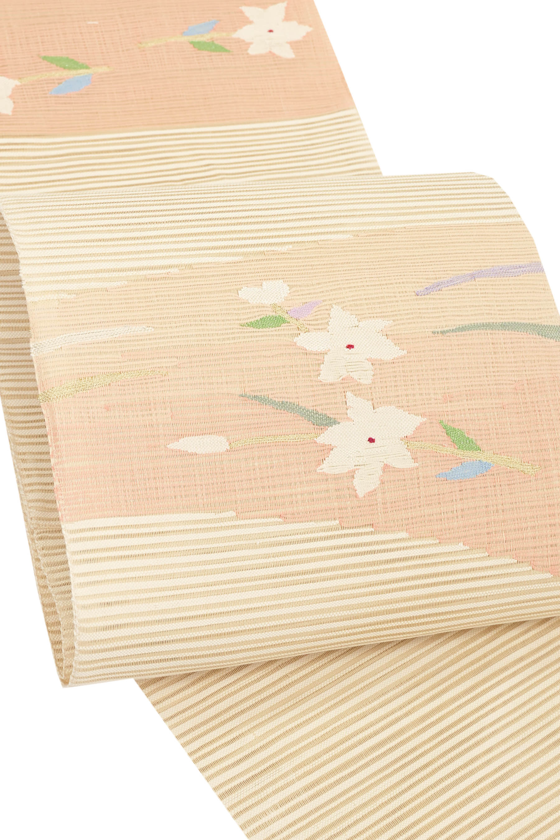 【夏帯】絽綴れ八寸名古屋帯 ≪御仕立てもの売り上げ高・新品≫ 「小花H」 すっきりと夏の見せかけに溶け込む…奥ゆかしいな心地よい帯！