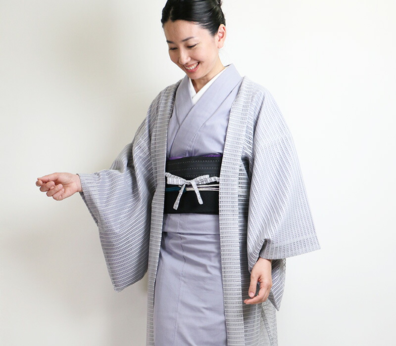 【Kimono_Factory_nono】 レース薄羽織～Sheer～ グレー
