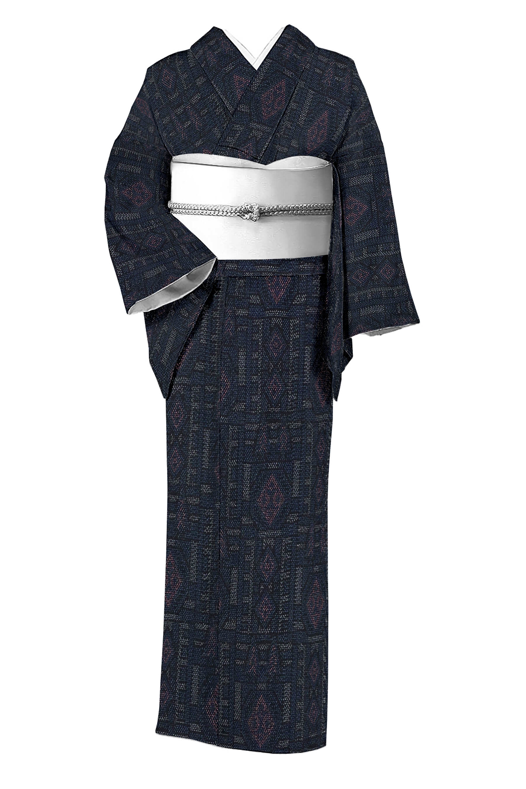 K0651 美品 逸品 粋 斉藤三才 正絹 お召 1560472.jpg