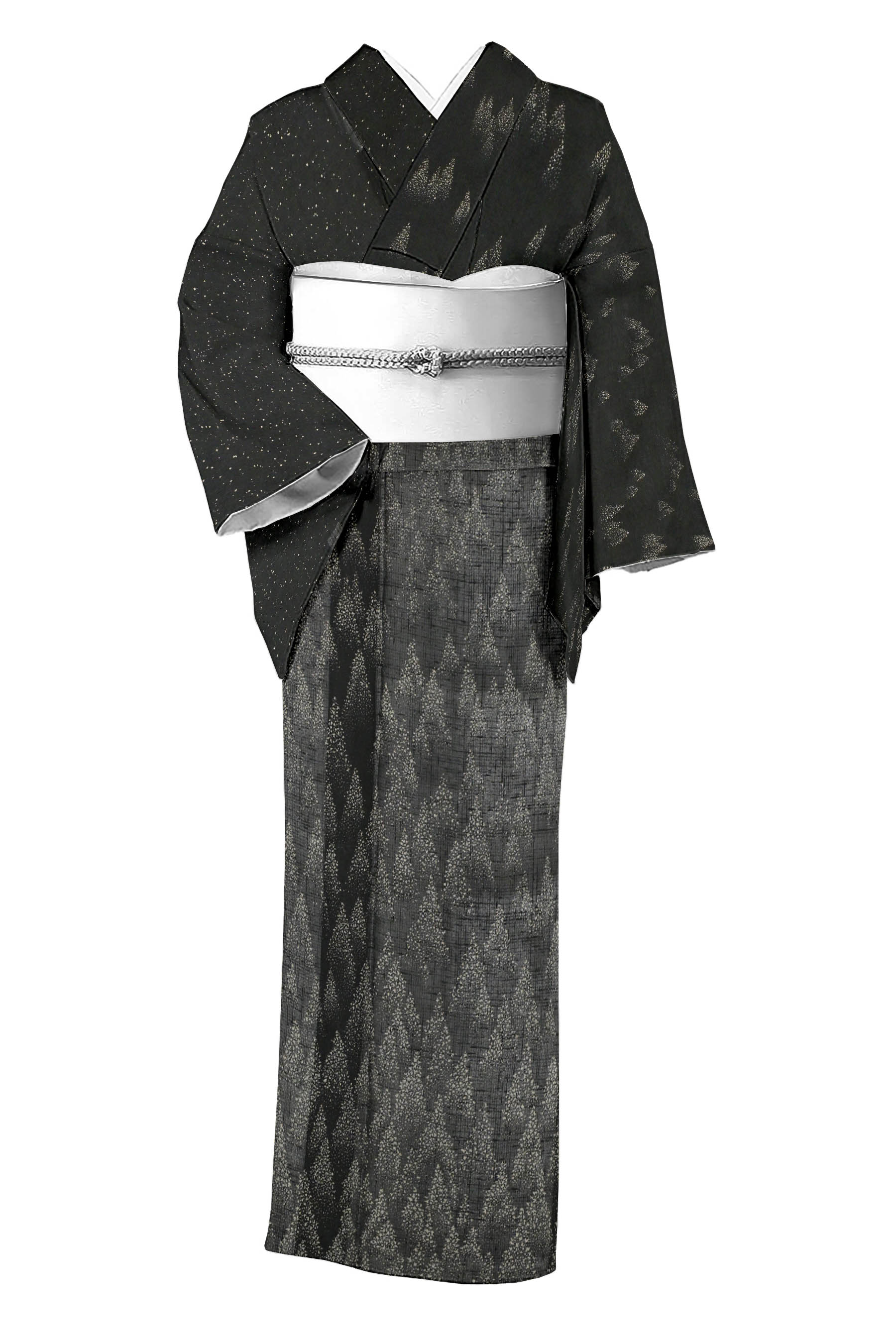 美品 紗紬 二代目川村久太郎 落款 夏着物 仕付け糸付 絹芭蕉 付下げ 6159 美品 紗紬 二代目川村久太郎 落款 夏着物 仕付け糸付 絹芭蕉