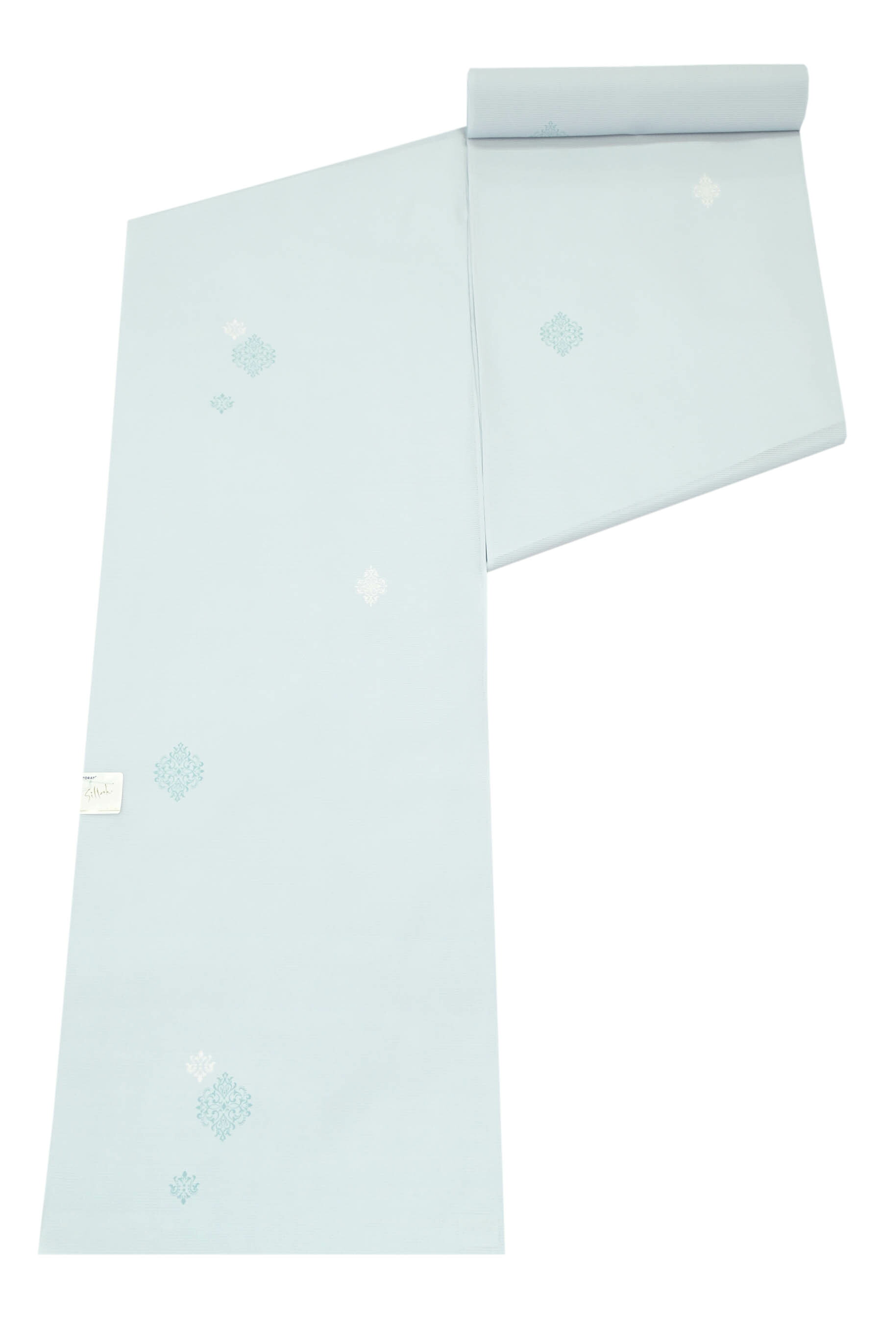 【20％OFFクーポン券客体】【仕立てもの込み通貨価値】【夏物】 【東レシルック】 絽小紋着尺 ～棗（なつめ）つづき物～ 「菱華紋（灰青碧）」 お茶席やお読み合わせるごとに 使い勝手威風堂々たる小紋！