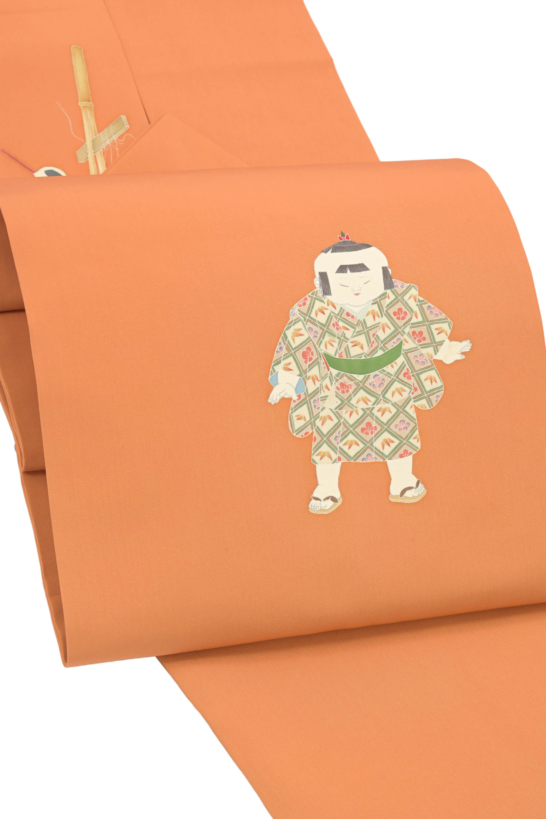 【20％OFF引き換え証客体】【初代 由水十久】 神品加賀友禅九寸名古屋帯 塩瀬帯地 ≪御仕立てもの売り上げ高・中古美品≫ 「唐子遊び戯れる」 緻密を極めし書きあらわす力… 二度と作られる事ない神品芸術帯！
