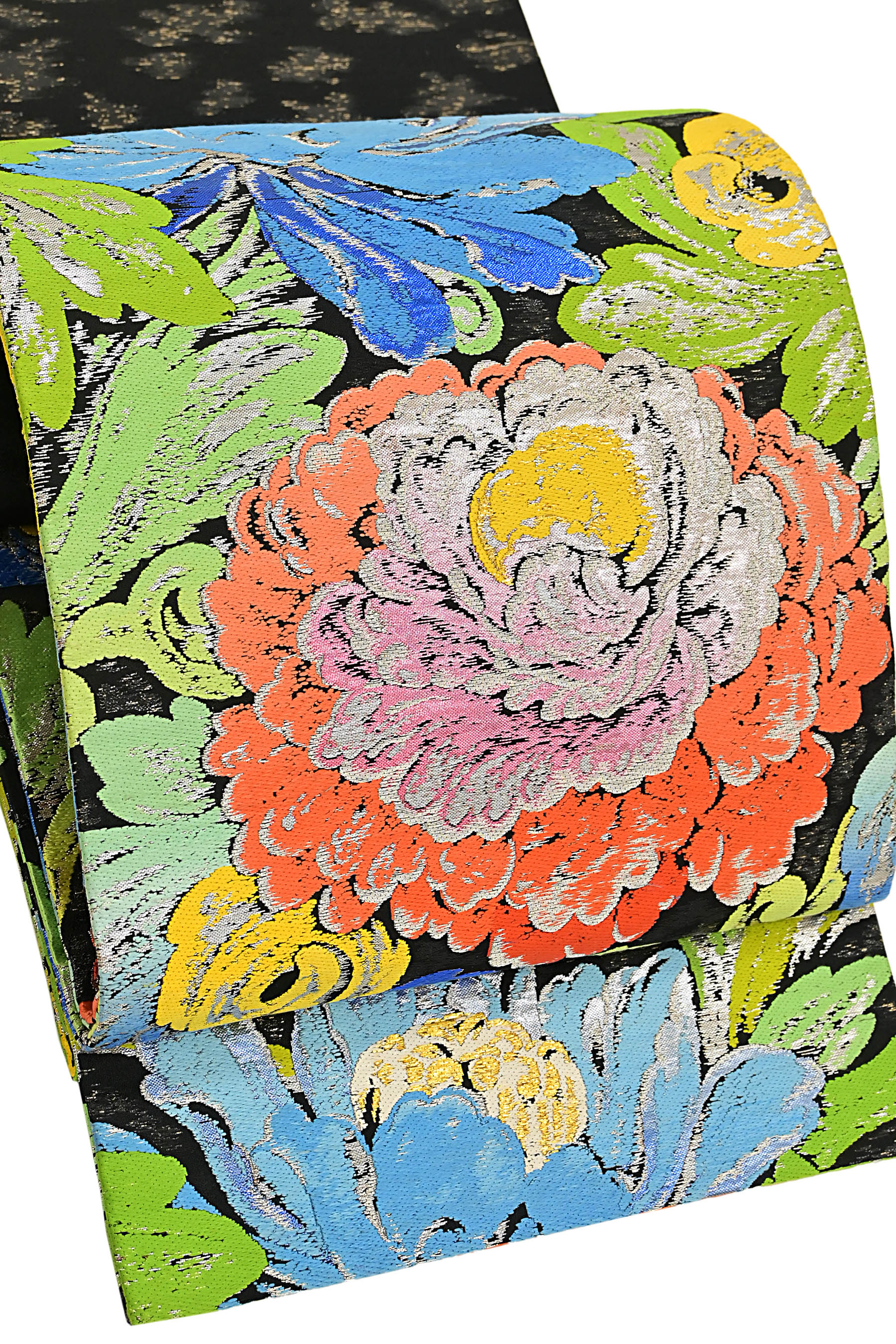 【龍村平蔵】 特選芸術手織丸帯袋帯 ≪御仕立てもの売り上げ高・中古美品≫ 「木彫華王錦」 見どころ！凄烈の美装飾！ 収集家の方にも！