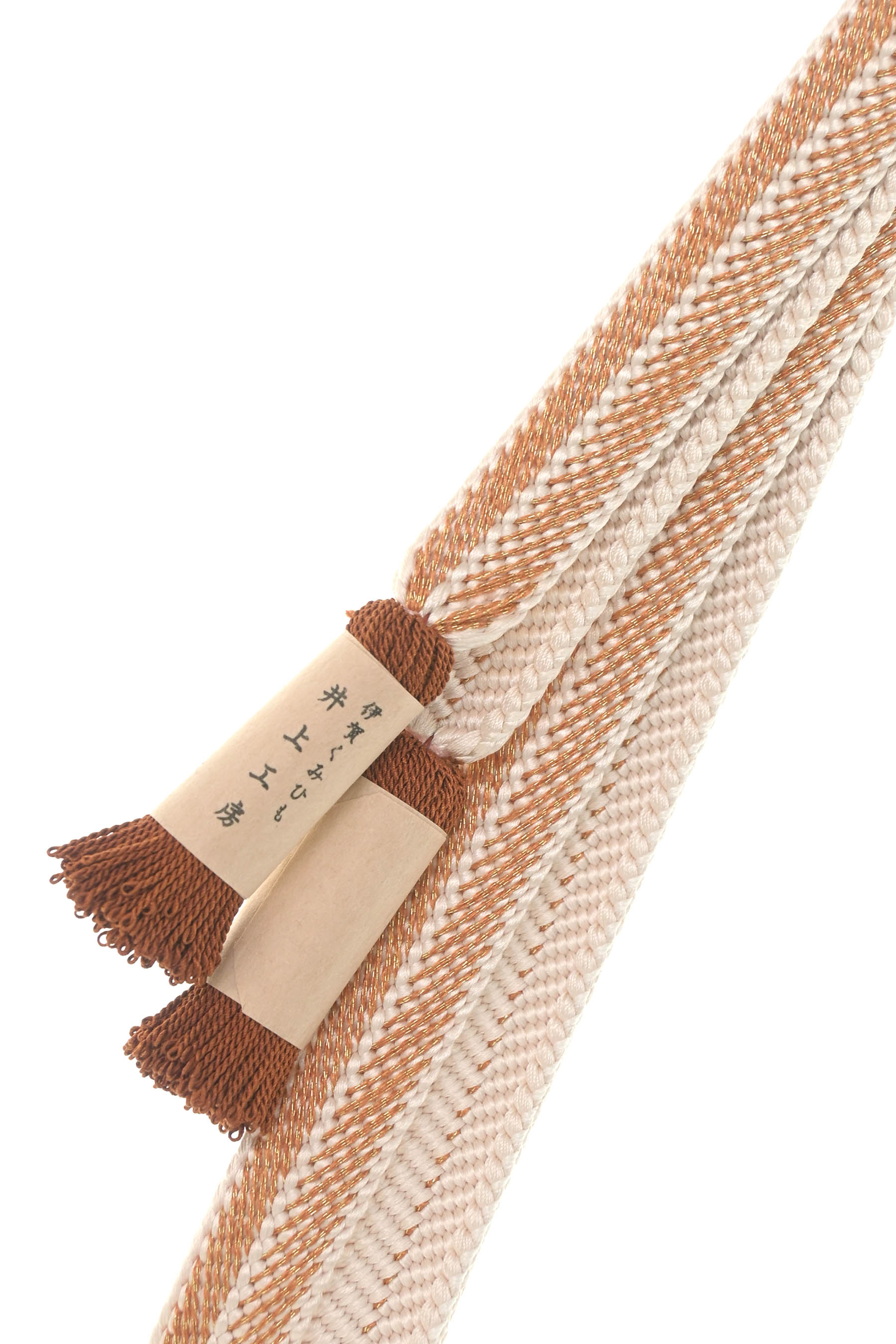 Web限定商品 ＜長尺＞ [襲色遊び] 笹波大和組帯締め 柿茶 No.13｜京都きもの市場 店