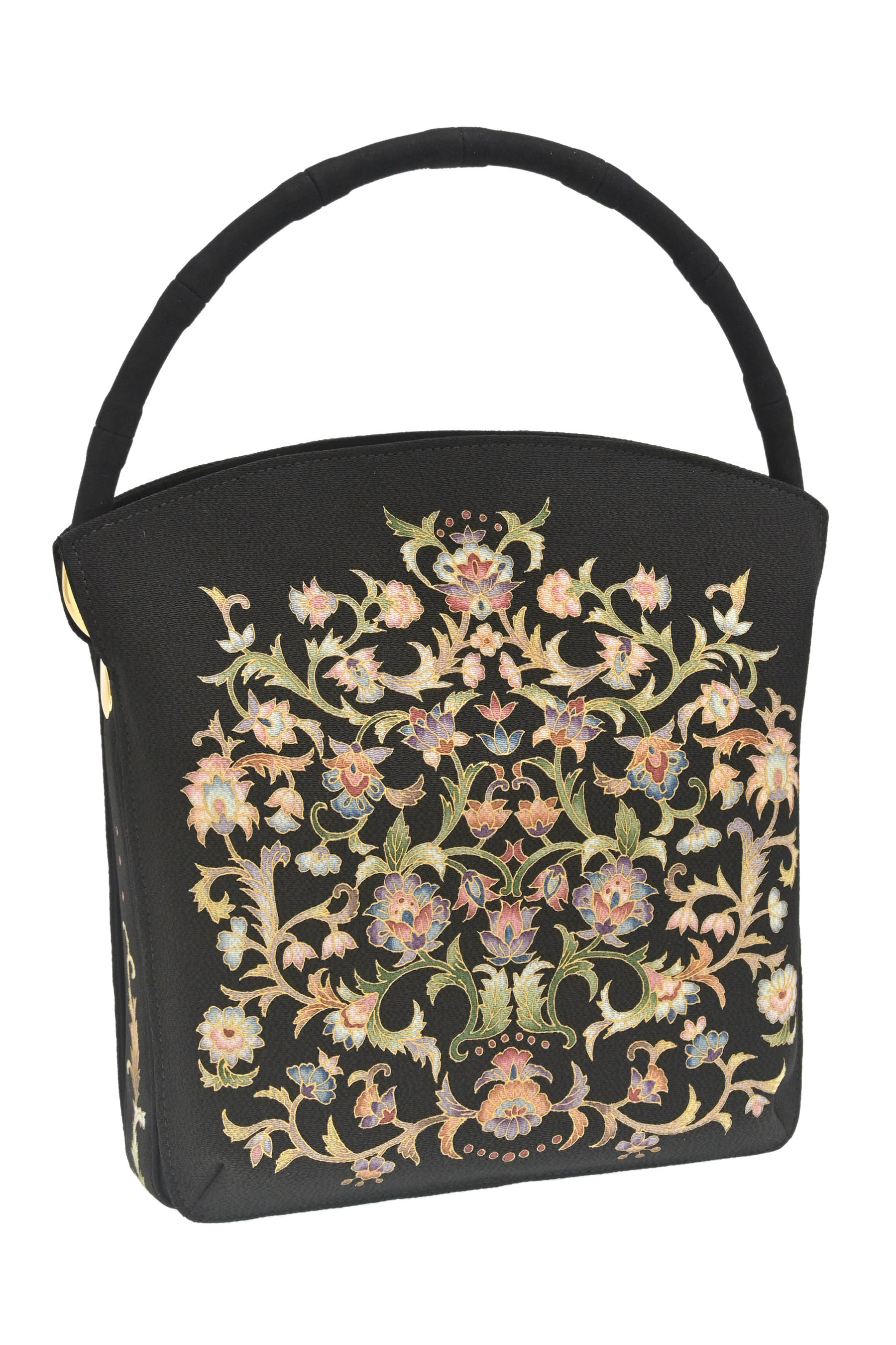 Tfarm OKAZIMA 岡重 ハンド バッグ 絹 シルク100% 花柄 Tfarm様専用