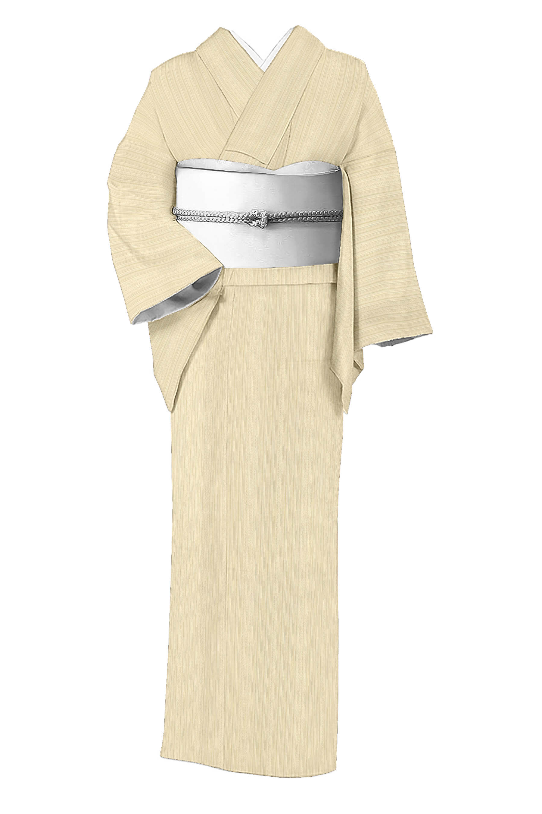 【本場筑前博多織】 製織：黒木織物 特選紋織紬 ～博多織人～ ≪御仕立て上がり・中古美品≫ 博多の歴史写し出す… 滅多と出逢えない希少品！ 身丈160　裄67.5