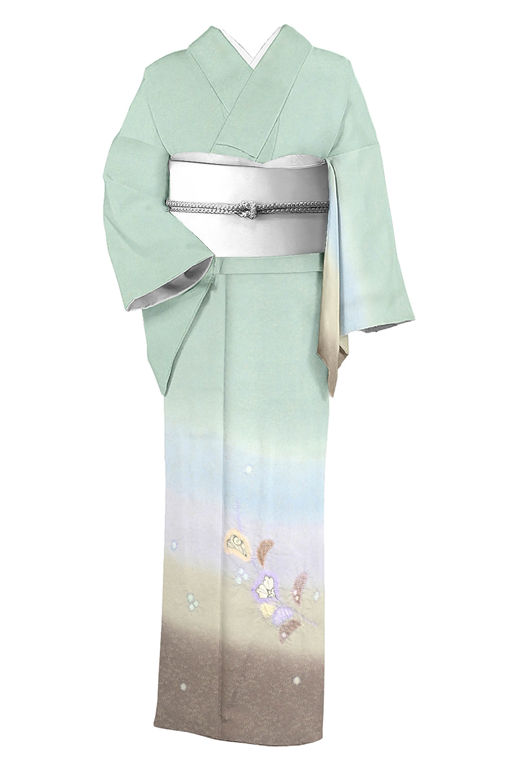 【久保田一竹・一竹工房】 （仕・中古美品） 正絹絞り染手加工友禅訪問着 「幻想辻が花」 ☆逸品芸術の世界。 身丈161.7　裄64.4
