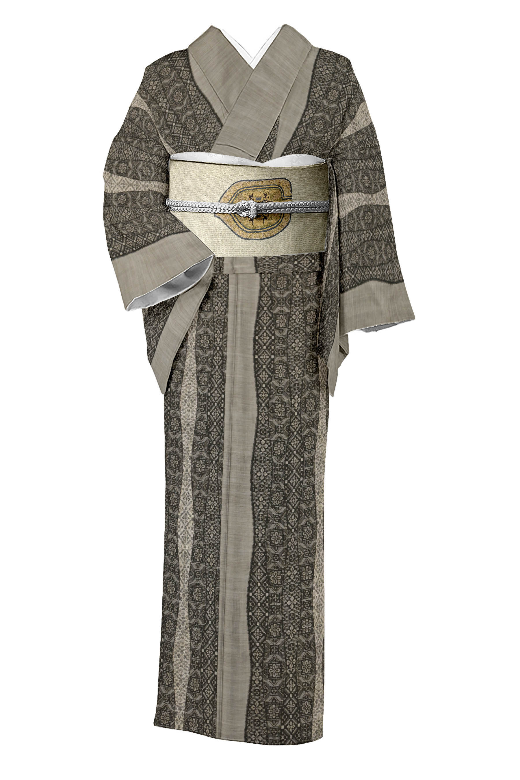 きものヱビス ■ 貴久樹 紬地 刺繍 名古屋帯 楽天市場】貴久樹 名古屋帯 刺繍 カティヤ 野蚕紬 八寸名古屋帯