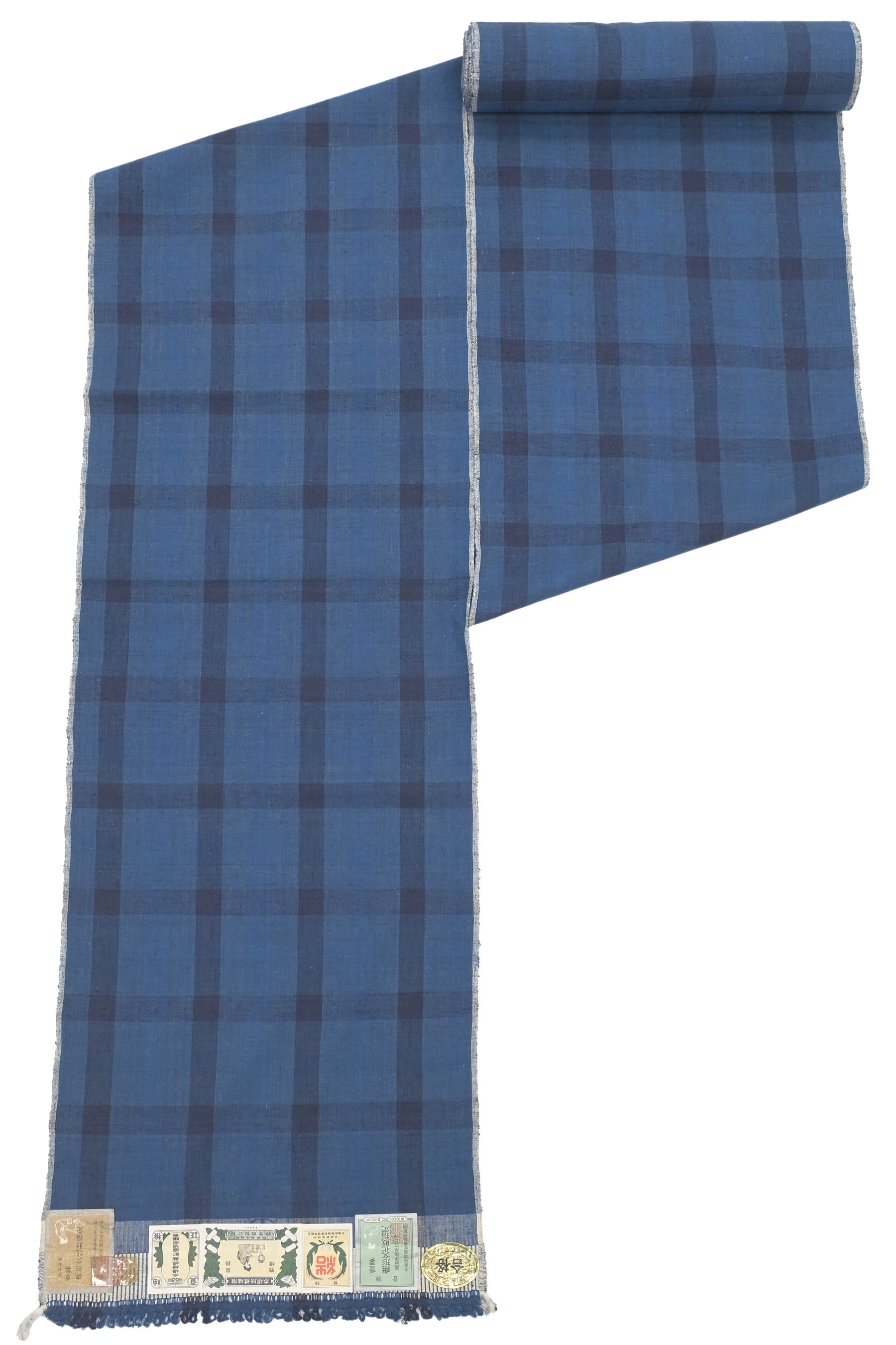 【15％OFFクーポン対象】 【産地地入れサービス】【本場結城紬】 老舗紬問屋別注 重要無形文化財技術使用 地機・手紡ぎ 「格子」 なかなかお見かけしない良きお色！ レアな地機の格子！