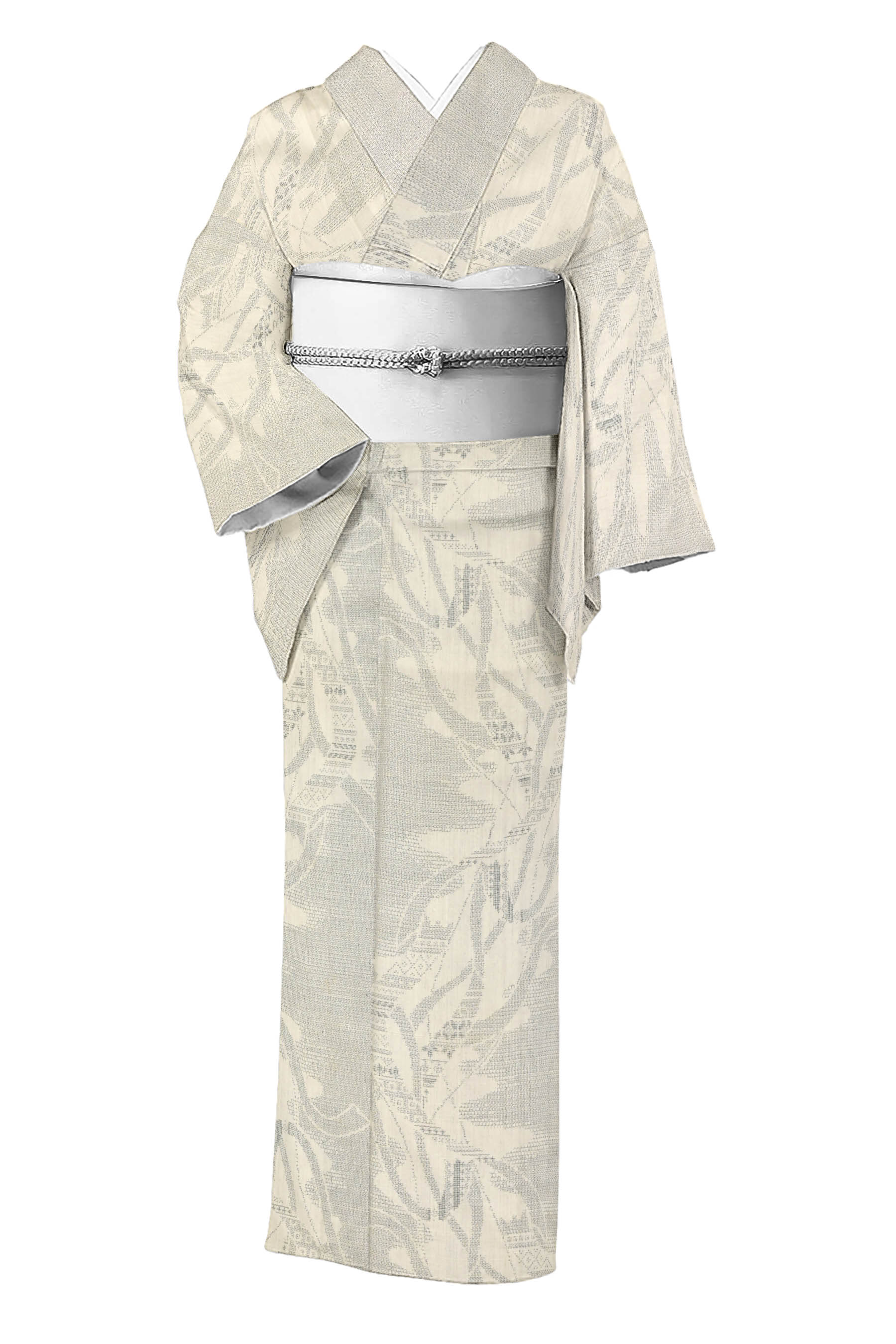 重要無形文化財　結城紬　薄グレー　単衣 楽天市場】単衣 結城紬 重要無形文化財指定 (結) 小紋 紬 御仕立