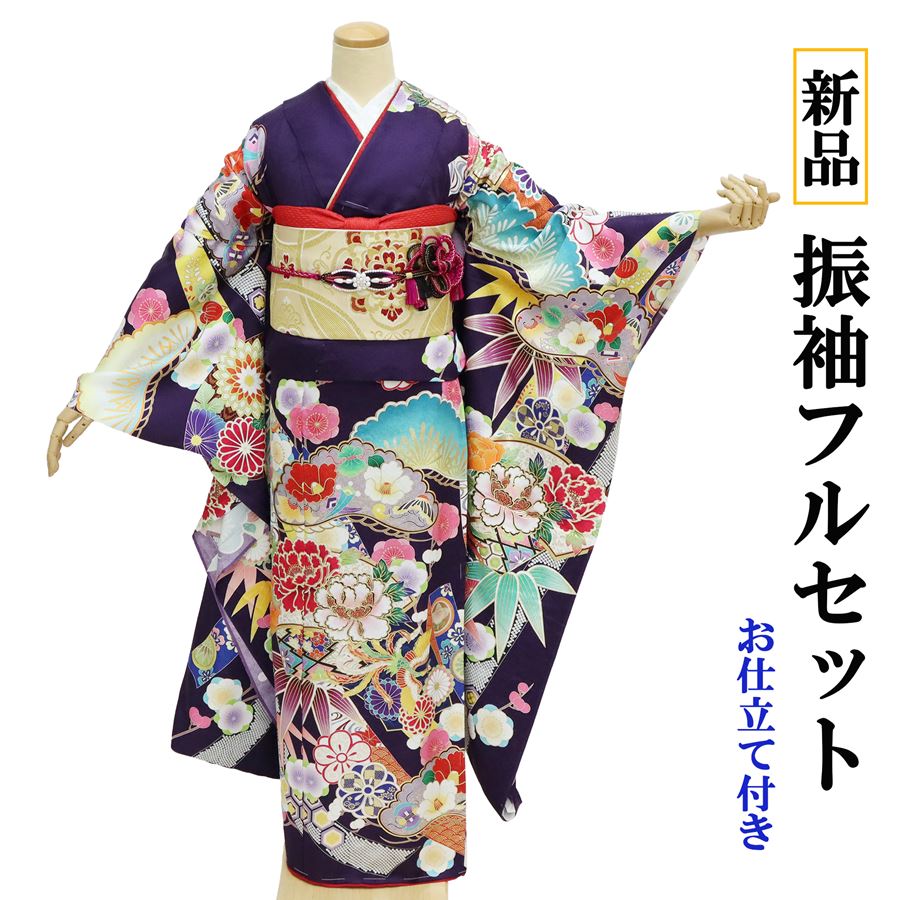 正絹 着物 振袖 卒業式 成人式 仮絵羽　絵羽　無地　未使用　未仕立て　リメイク 楽天市場】振袖 正絹 新品 仮絵羽 生地 単品 正絹 未仕立て品 紫