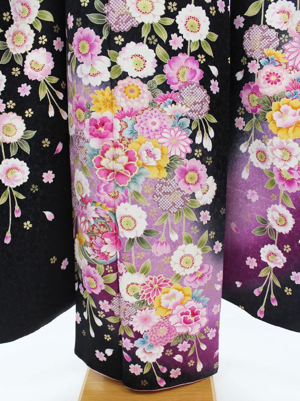 レンタル 22年 成人式 振袖 レンタル 安い ネット 着物 高級 正絹 呉服屋 黒 格安 フルセット 身長159cm 168cm 牡丹 菊 花 Nr 149 全国配送 宅配レンタル 通販 レトロ モダン おしゃれ 可愛い Painfreepainrelief Com
