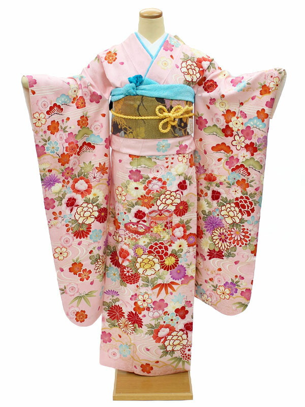 【レンタル】 振袖レンタル 成人式 振袖 1月 2027年 安い 着物 高級 正絹 呉服屋 ピンク 格安 フルセット 身長149-163cm 貝桶 牡丹 古典 NR-165 全国配送 宅配レンタル 通販 レトロ モダン おしゃれ 可愛い｜きもの京香