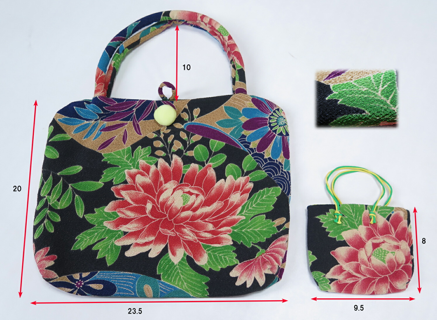 和装バック　未使用品　定価136,500円 楽天市場】【中古】佐賀錦 和装バッグ ／花柄 : きものLife