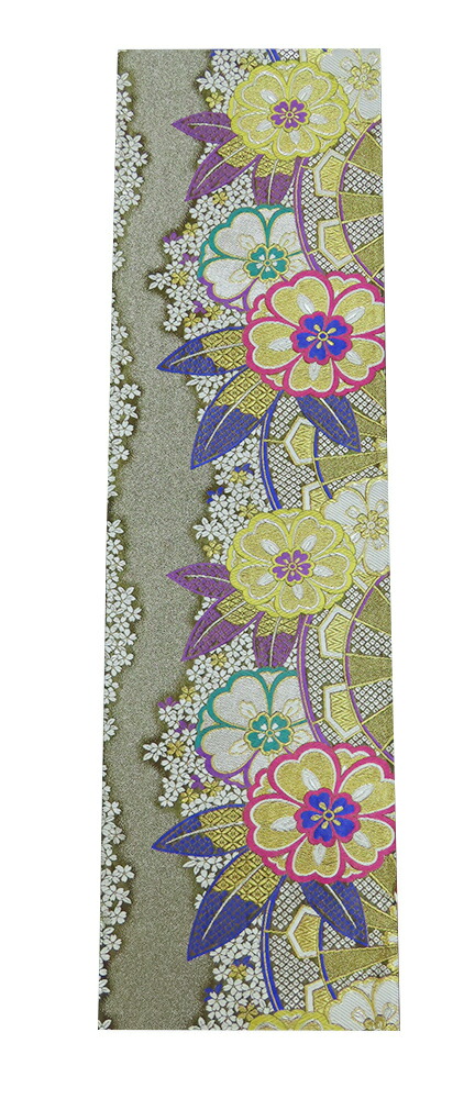 【中古】美品　振袖用　六通柄　袋帯　桜　裏小汚れ