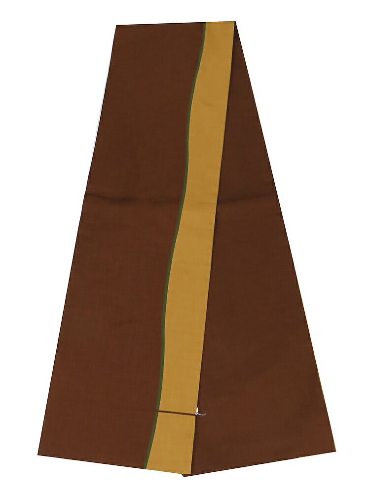 木屋太　袋帯　六通柄　茶　金茶【中古】美品
