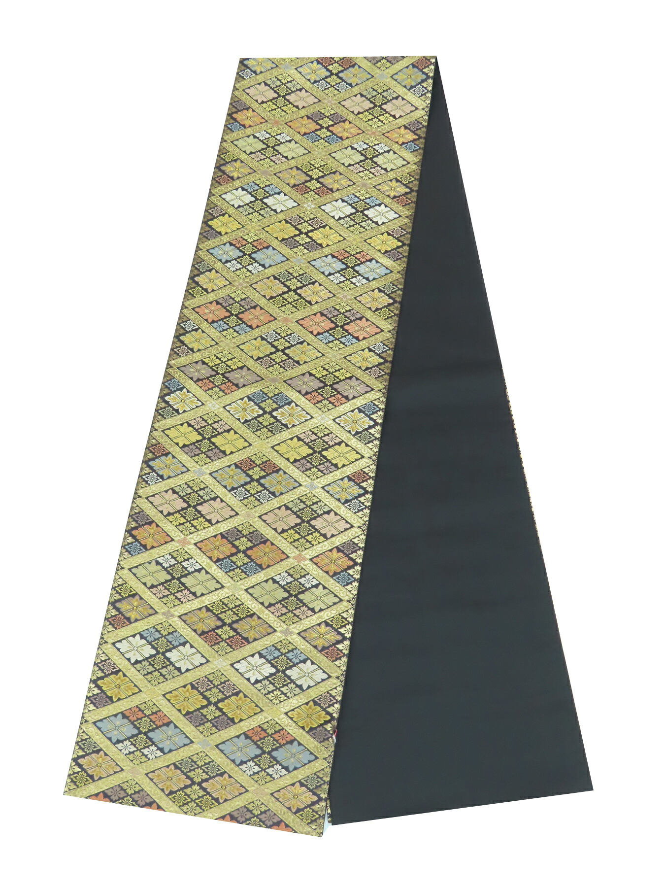 西陣　ふくい　織匠十一代目　篠屋宗兵衛　452cm　六通柄　袋帯　花菱襷紋　【中古】美品　b3890801-3604rym