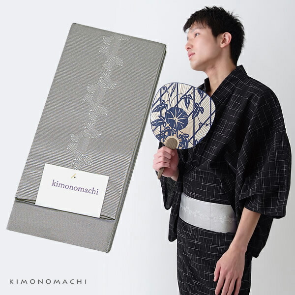 半巾帯　6点セット 楽天市場】ワンタッチ 角帯「からし色 鱗」作り帯 男性浴衣 付け