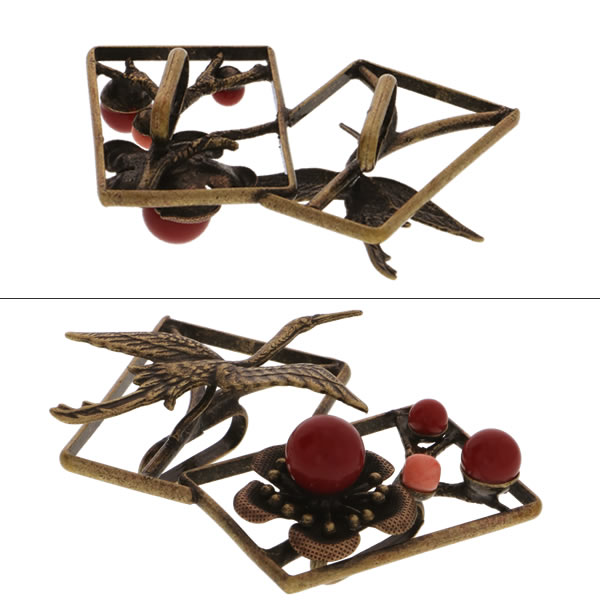 楽天市場 アンティーク調 帯留め 花札 和装小物 お正月 初詣に 洒落小物 H メール便不可 Ss2109wkm 京都きもの町