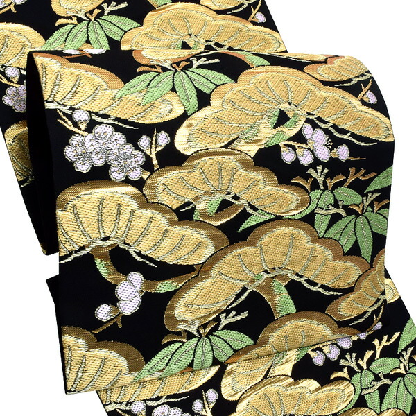 仕立て正絹の袋帯 楽天市場】【Prices down4】礼装 袋帯「黒色 七宝華芳文」未