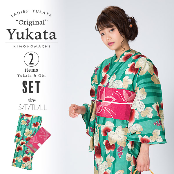 楽天市場】【Prices down】浴衣2点セット KIMONOMACHI 浴衣 セット