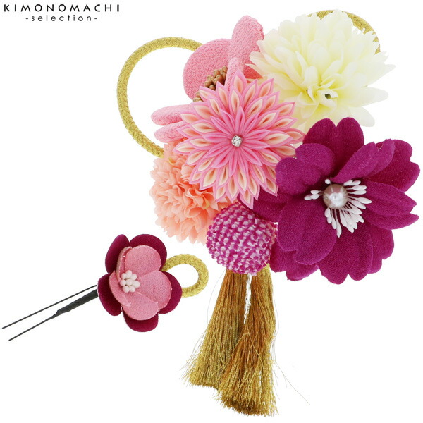 髪飾り 成人式 卒業式 Sale 63 Off 振袖 つまみ細工 髪飾り2点セット パープル 紫 桃 ピンク色 No ワイン お花と剣 つまみのお花 絞り玉 絞り玉飾り メール便不可 フラワーコーム H 卒業式の袴に