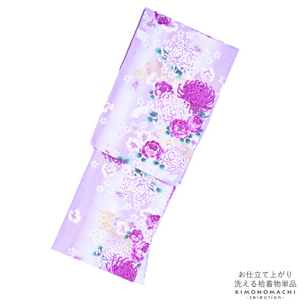 楽天市場】【Prices down2】袷着物 単品 「紫 菊・桜・梅・藤