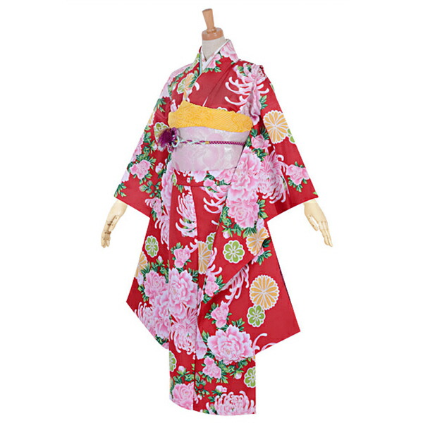 楽天市場】【中古品】ジュニア用 振袖単品 「水色 花と円
