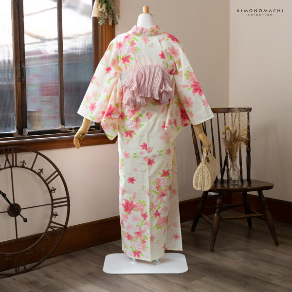 浴衣 セット レディース 大人 浴衣セット ピンク 花と蝶 女性浴衣 ミルキーホワイト ゆかた レトロモダン 女性用浴衣 可愛い系 夏祭り 帯 メール便不可 浴衣3点セット 浴衣 帯 おまかせ下駄 浴衣 個性的 花火大会 しわ兵児帯 おまかせ下駄 Yukata 評判 57