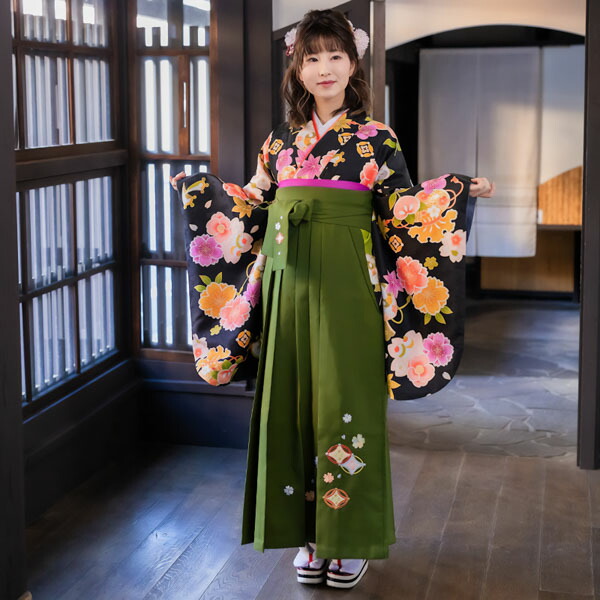 【中古品】二尺袖振袖・ブルーチラシ桜【c146】/卒業式/式典/お呼ばれ/ assort-ni0001_s1.jpg