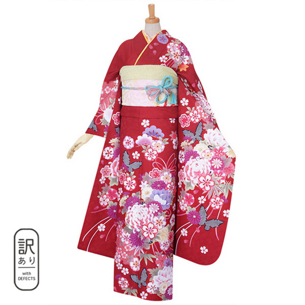 中古美品★振袖★仕立て上がり★B04 未仕立て 振袖 22点セット「Beatiful Japan ブルー×黒 鳳凰」仮