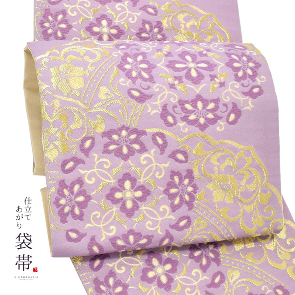 楽天市場】礼装向け 袋帯 単品 お仕立て上がり「ベージュ地 七宝花菱に