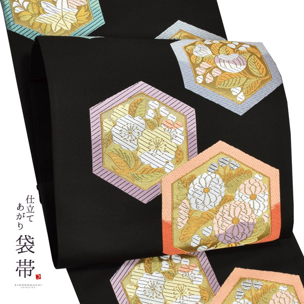 楽天市場】礼装向け 袋帯 単品 お仕立て上がり「ベージュ地 七宝花菱に