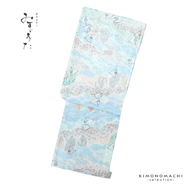 楽天市場】浴衣 レディース ブランド浴衣 単品 「みすゞうた 金魚 紺青