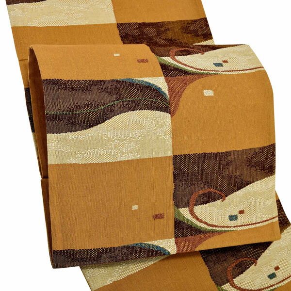 楽天市場】袋帯 カジュアル向け「鶯茶色 霞」日本製 西陣織 西陣織証紙