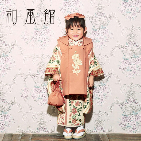楽天市場】七五三 着物 3歳 女の子 ブランド被布セット 和風館「赤紅色 