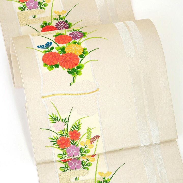 楽天市場】【中古品】仕立て上がり 袋帯 「金に戦士」 洒落帯 正絹