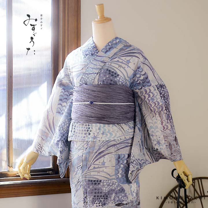 浴衣 みすゞうた みんなを好きに かきつばたいろ 楽天市場】浴衣 レディース ブランド浴衣 単品「みすゞうた