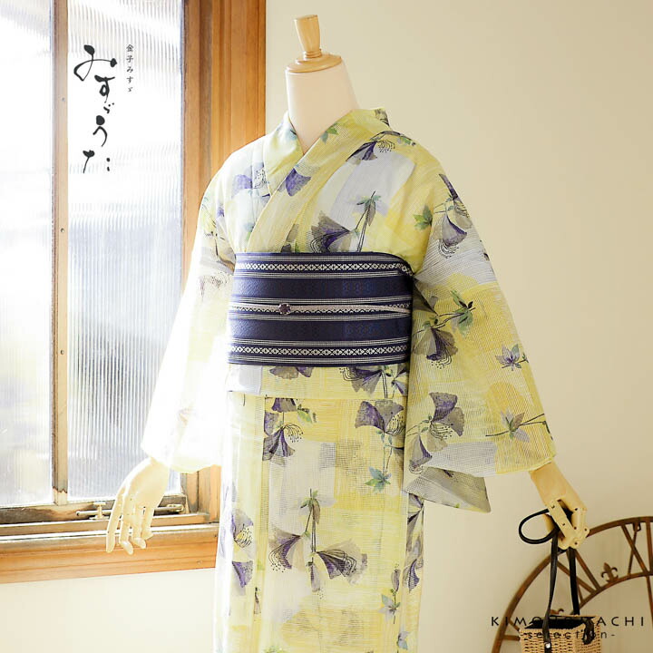 絽　浴衣　未使用 浴衣 レディース ブランド浴衣 単品「みすゞうた 私と小鳥と鈴と