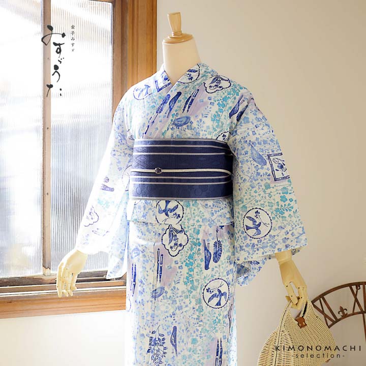 m-13＊アンティーク絽“楽しい夏の思い出をつくるミントグリーン×うずまき♪” Kimono Vintage | A nostalgic summer day👘 #きもの #ゆかた