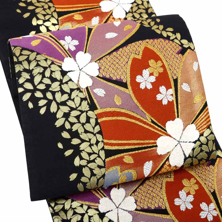 楽天市場】振袖 袋帯 単品「黒地 蜀江紋」日本製 西陣織 西陣織証紙 
