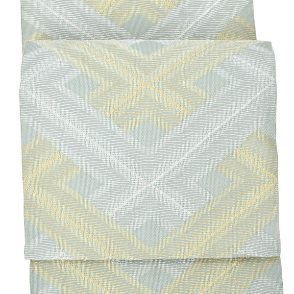 楽天市場】【中古品】仕立て上がり 袋帯 「銀 白×練色 旋風」 礼装