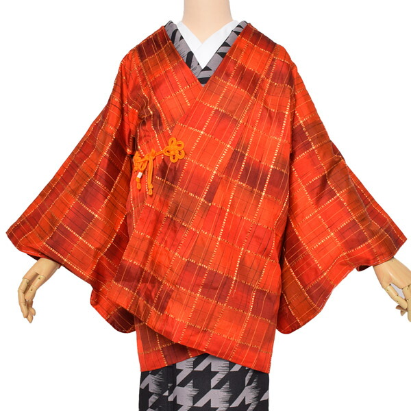 楽天市場】【Prices down3】【中古品】羽織 「紗綾形地紋 赤茶