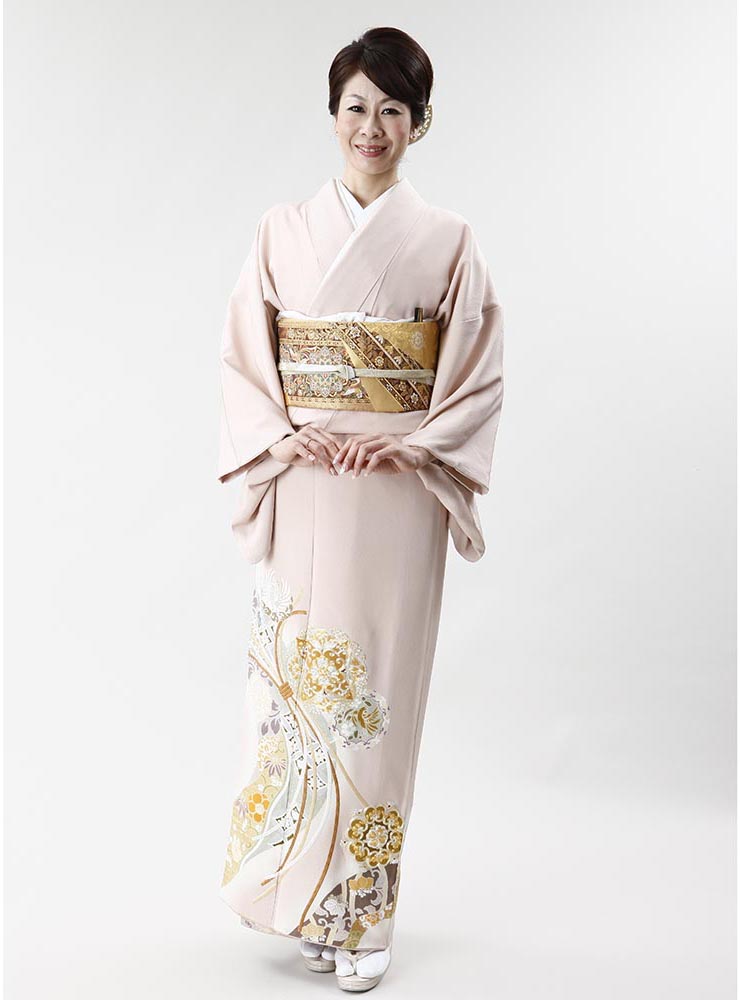 【レンタル】 色留袖レンタル 着物レンタル 留袖 フルセット 色留袖 レンタル 結婚式 披露宴 叙勲式 親族 列席者 おすすめ 貸衣装 正絹 姉妹 叔母 伯母 灰桜色 くすんだピンク 束ね熨斗 古典 Lサイズ 【品番：i-122】 24,750円