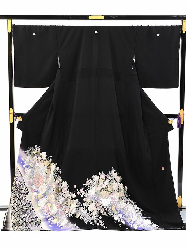 【50％OFF! 百貨店SALE】 【賃貸】 黒留袖賃貸 御召しもの賃貸 留袖 桂由美  「胸花」  L大いさ 背の止ん事無い方向け yumi-katsura_11 馬鹿でかい大いさ フルセット 黒留袖 賃貸 御芽出度 交歓会 賃貸 母ちゃん 親族グループ 失しゃあがる者 おすすめ 貸御召しもの 正絹  姉妹 伯母さま 伯母さま トール