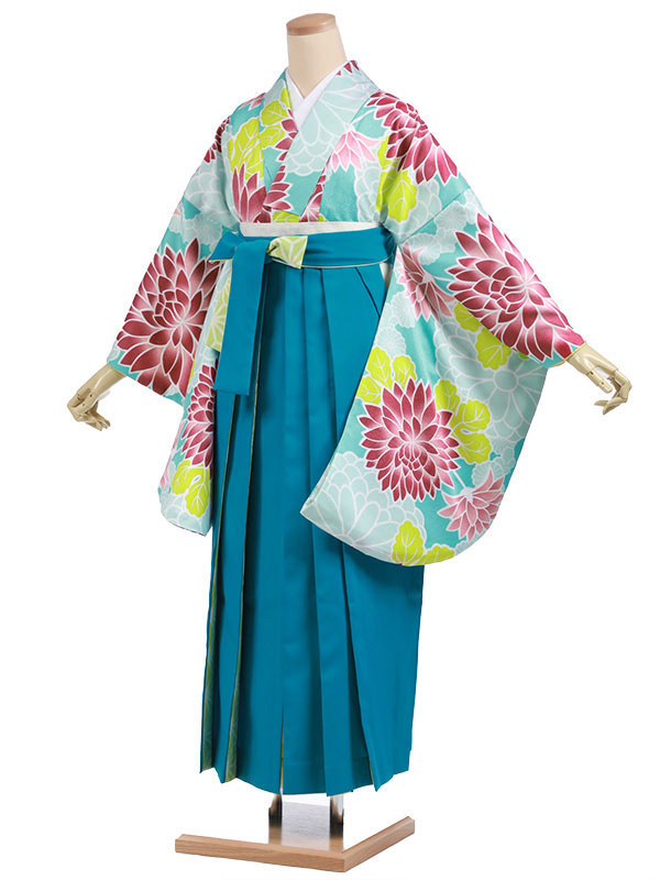 袴 レンタル AAGC030水色花×ブルー袴 卒業式 袴 レンタル 女性 卒業式袴 フルセットレンタル 大学生 はかま 女性 卒業袴セット 卒業式袴レンタル セット 大学 袴セット 卒業袴レンタル 着物レンタル 卒業式袴レンタル 往復送料無料 新品足袋プレゼント【レンタル】