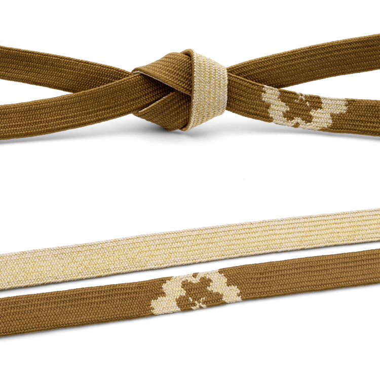 帯締め 未使用 新品 正絹 平組 帯〆 和装小物 最高級極細金糸使用 黄土 