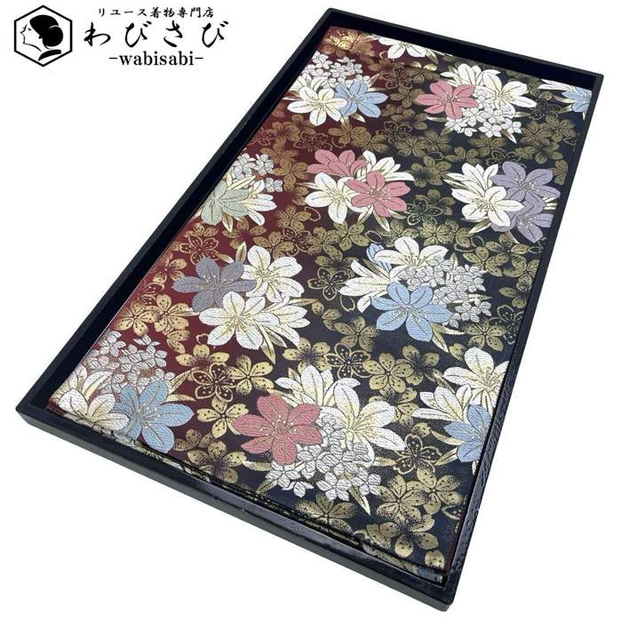 【お得なクーポン配布中】 袋帯 百合の花模様 グラデーション 金銀糸 長尺 フォーマル O-4178 着物 きもの kimono 和服 和装 中古 リサイクル着物 【送料無料】｜リユース着物わびさび　店
