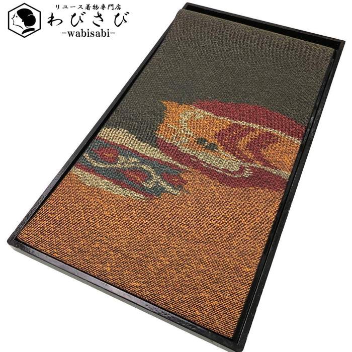 【お得なクーポン配布中】 袋帯 抽象模様 狐色 O-5821 着物 きもの kimono 和服 和装 中古 リサイクル着物 【送料無料】