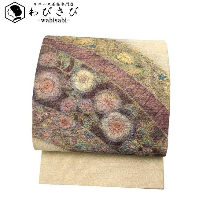 【お得なクーポン配布中】 袋帯 作家物 美しい辻が花模様 蒸栗色 O-3512 着物 きもの kimono 和服 和装 中古 リサイクル着物 【送料無料】 15,048円